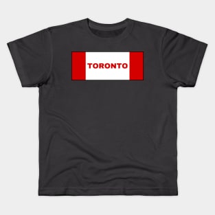 Toronto City in Canadian Flag Colors Kids T-Shirt